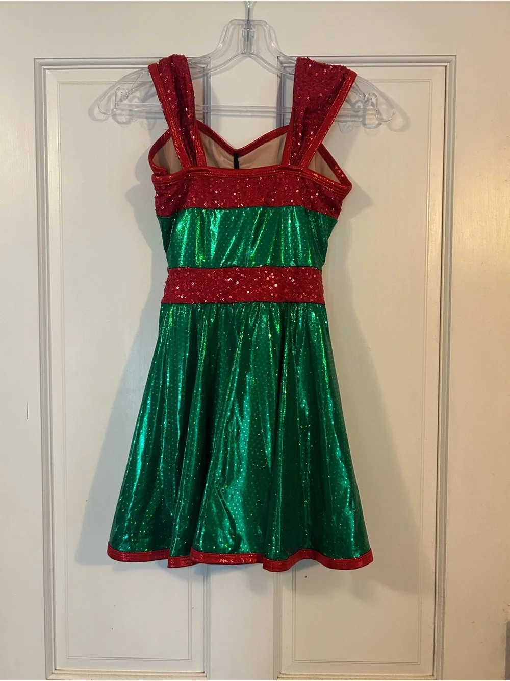 Wish Red and Green Sparkle Holiday Dance Costume